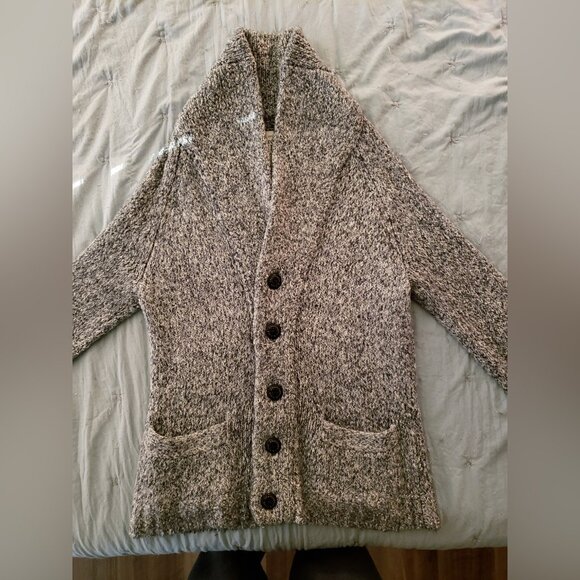 Abercrombie & Fitch Cotton Blend Cardigan Sweater (Gray, S) - Picture 4 of 12
